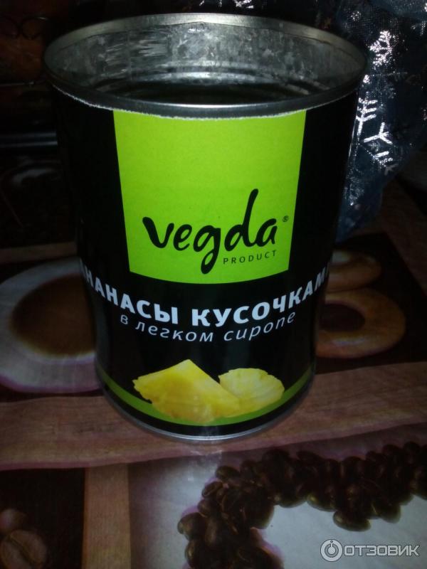 Ананасы кусочками в легком сиропа Vegda Product фото