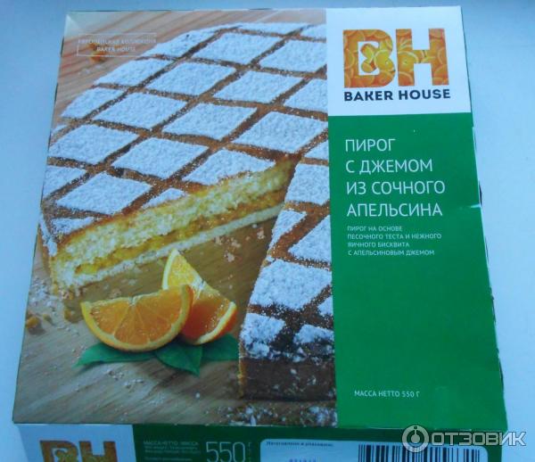 Пирог песочно-бисквитный Baker Hous с джемом апельсиновым фото