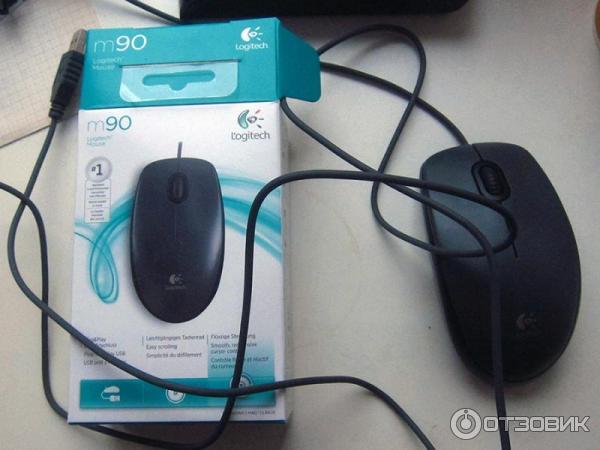 мышь Logitech M-90 коробка