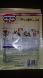 Желирующее вещество Dr.Oetker "Желфикс" фото