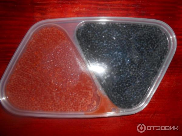 Икра белковая имитированная черная и красная Caviar Русалка фото