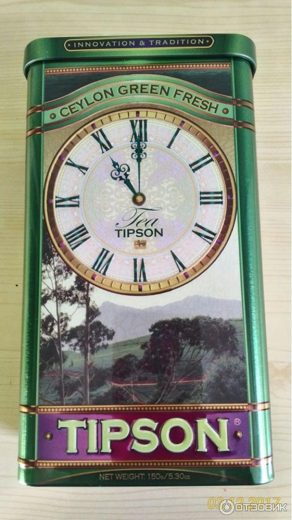 Чай зеленый листовой Tipson Ceylon Green Fresh фото