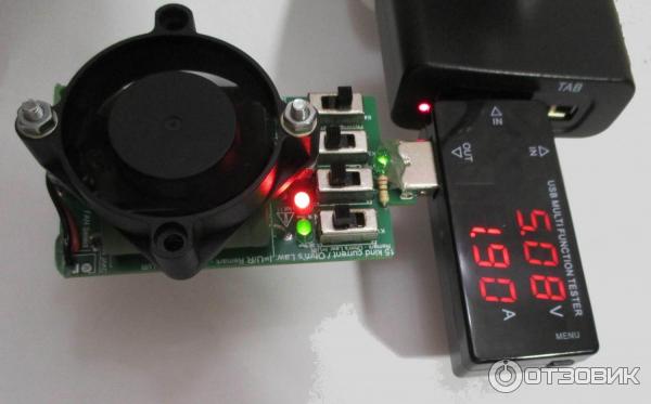 USB резисторная нагрузка 4 резистора с выключателями