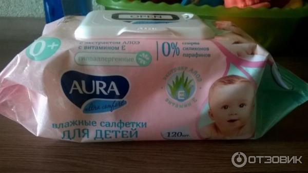 Влажные салфетки Aura Ultra Comfort гипоаллергенные фото