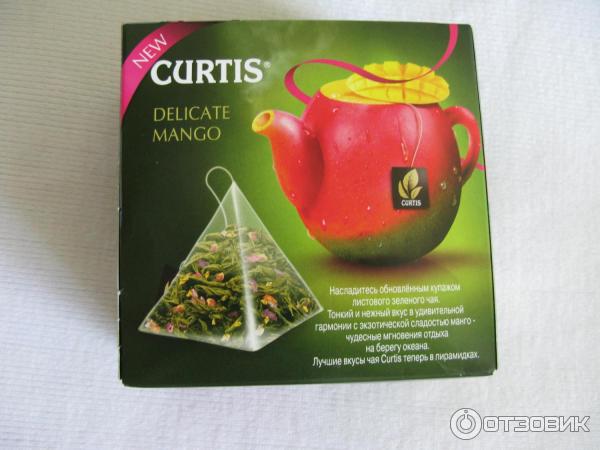 Зеленый чай в пирамидках Curtis Delicate Mango фото