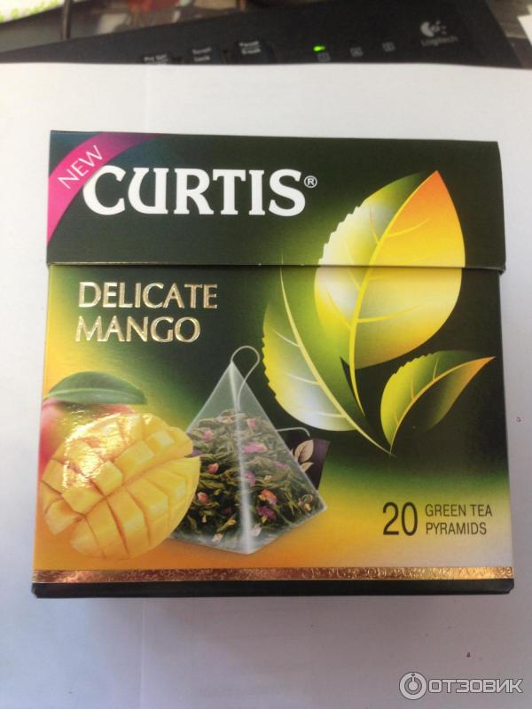 Зеленый чай в пирамидках Curtis Delicate Mango фото