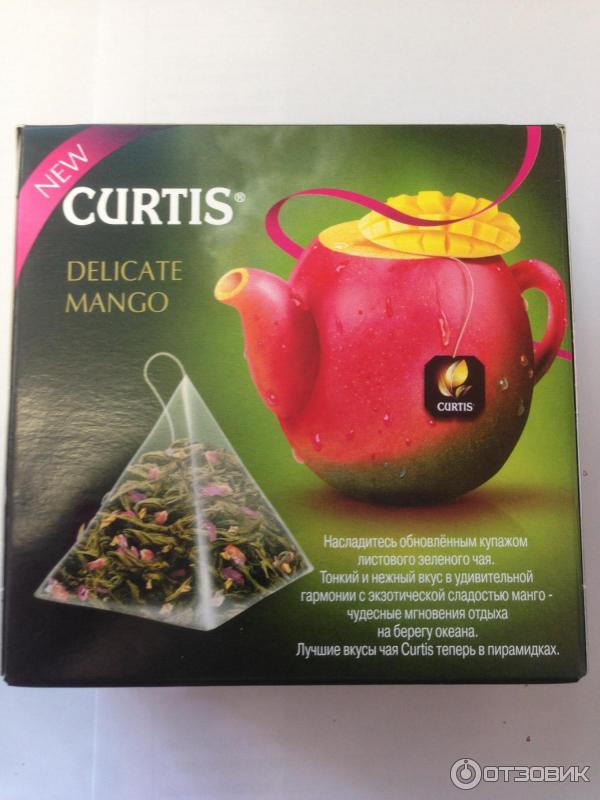 Зеленый чай в пирамидках Curtis Delicate Mango фото