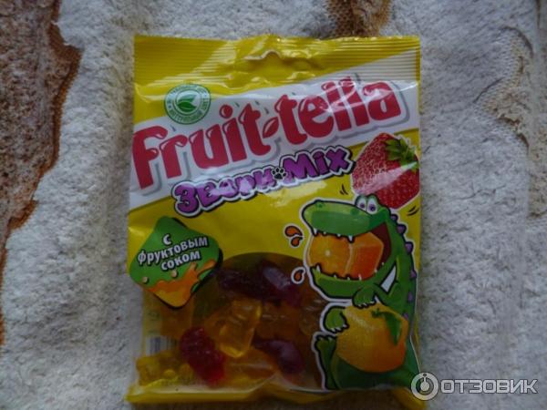 Жевательный мармелад Fruit-tella Звери Mix с фруктовым соком фото