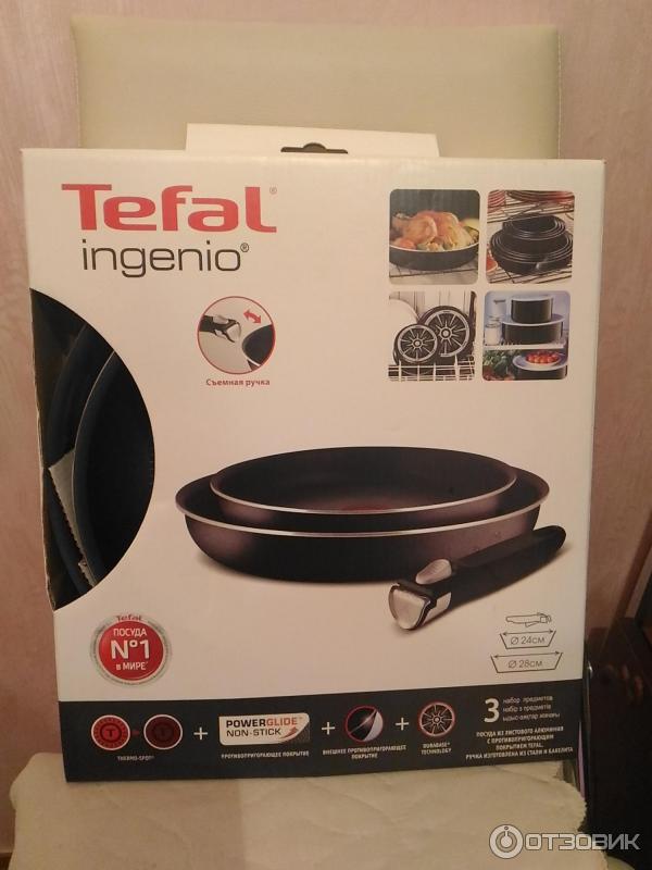 Tefal Ingenio Black набор сковород