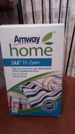 Порошок-усилитель Amway Tri-Zyme для замачивания белья и выведения пятен фото