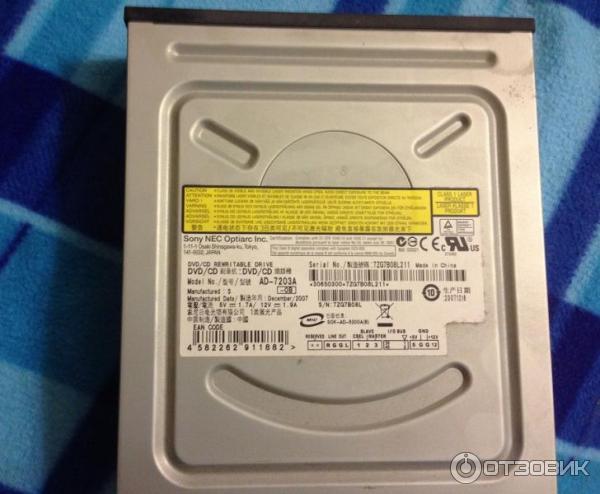 Оптический привод DVD-RW Sony NEC Optiarc LabelFlash AD-7203A