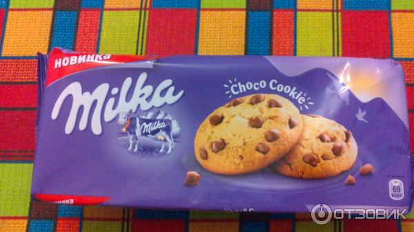 Печенье Milka Choco cookies с кусочками молочного шоколада фото