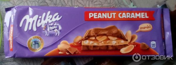 Молочный шоколад Milka Peanut Caramel