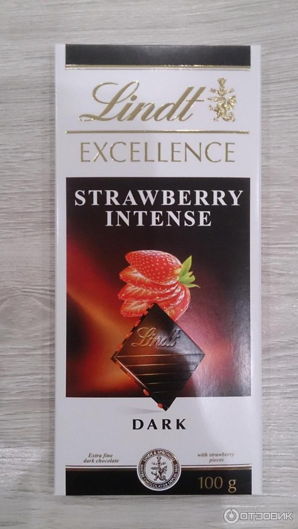 Шоколад Lindt excellence dark strawberry intense фото