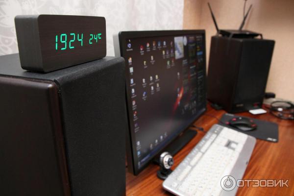 Деревянные часы VST 862 Led Wooden Clock фото