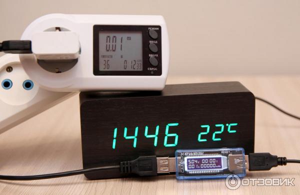 Деревянные часы VST 862 Led Wooden Clock фото