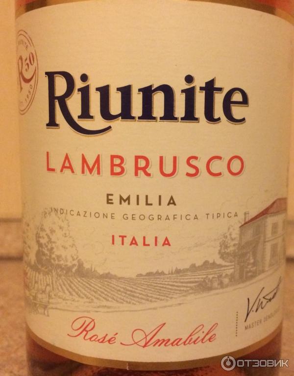 Вино Riunite Lambrusco Rose Emilia фото