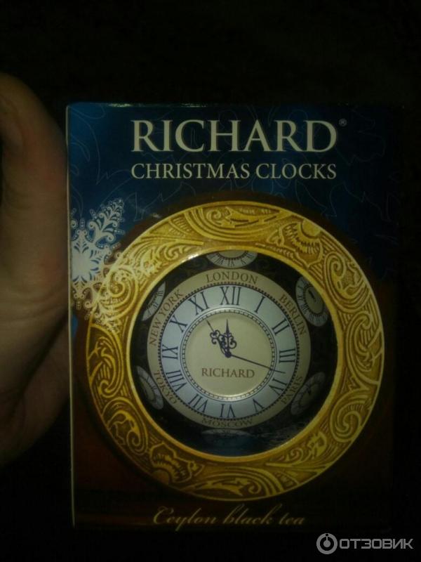 Чай черный цейлонский листовой Richard christmas clocks фото