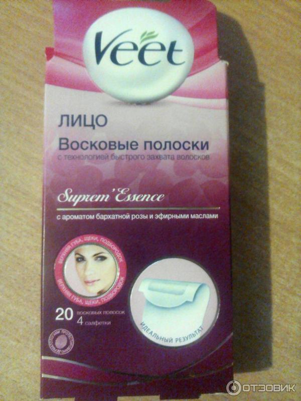 Восковые полоски Veet Suprem Essence для лица фото