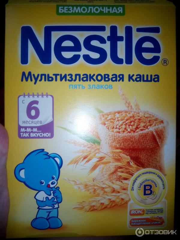 Детская безмолочная каша Nestle 5 злаков фото