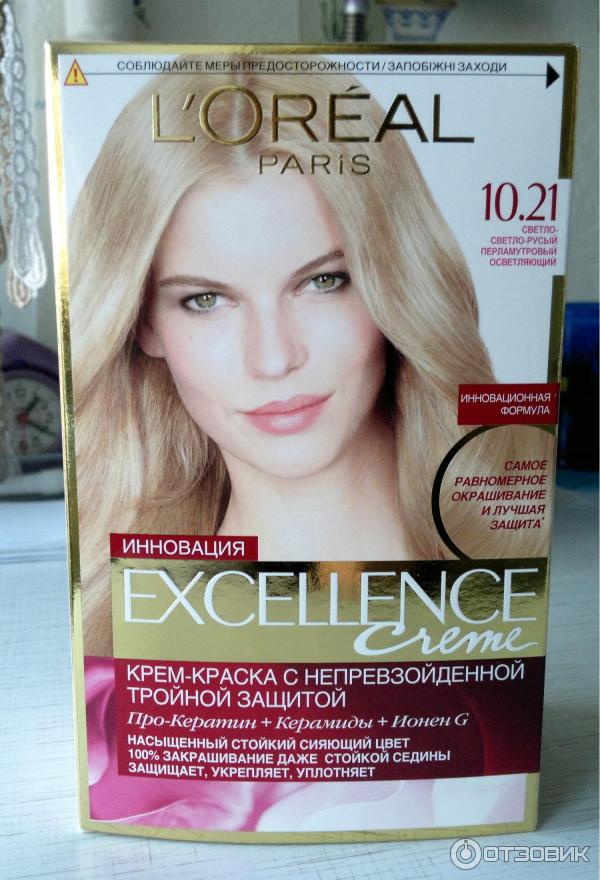 Краска для волос L'Oreal Paris Excellence 10.21 Светло-светло русый перламутровый (3600523781225)