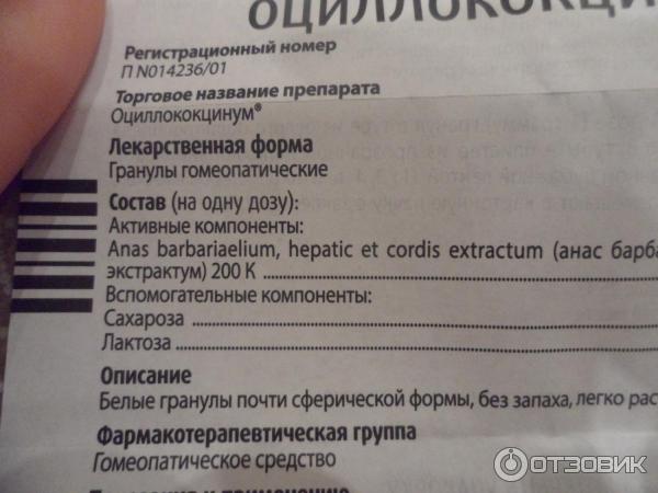 Гомеопатический препарат Буарон Оциллококцинум фото