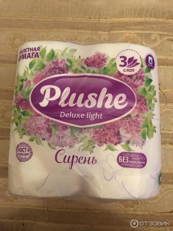 Туалетная бумага Plushe Deluxe light фото