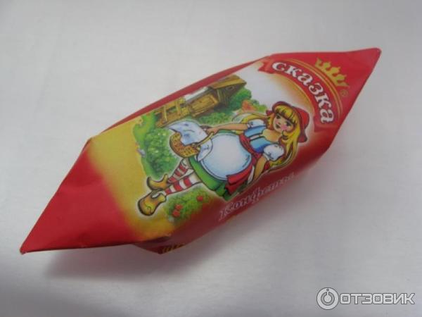 Фото конфета большая вафельная сказочный герой Отзыв о Конфеты Пензенская кондитерская фабрика "Сказка Красная шапочка" вкус не