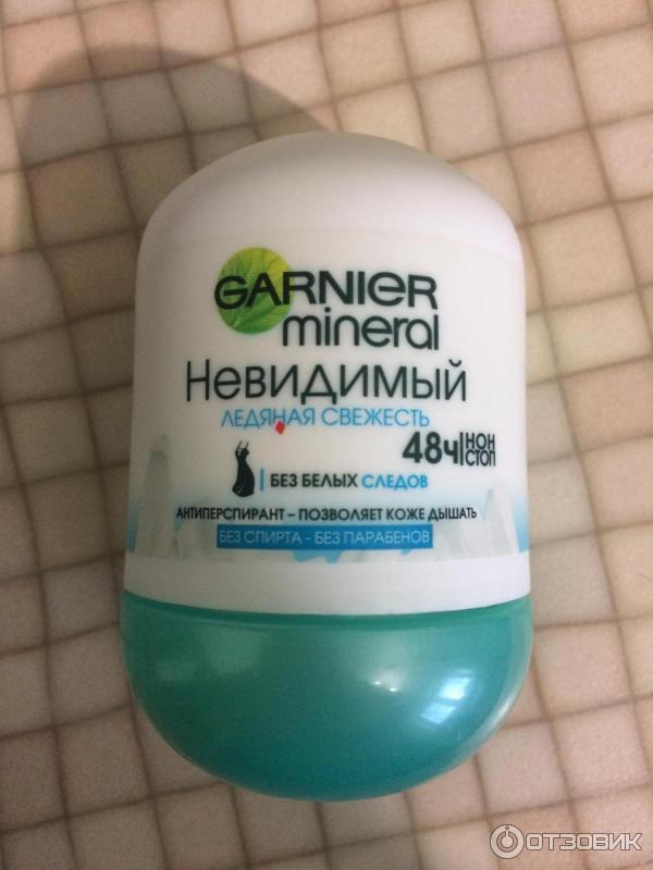 Дезодорант-антиперспирант шариковый GARNIER mineral Невидимый ледяная свежесть фото