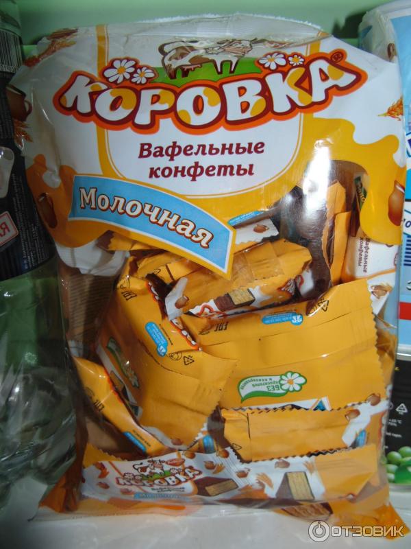 Конфеты вафельные Рот Фронт Коровка молочная фото