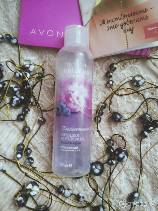 Гель для душа Avon Naturals Пленительная орхидея и голубика фото