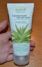 Гель для лица Green Mama "Алоэ вера и лимон" тонизирующий фото