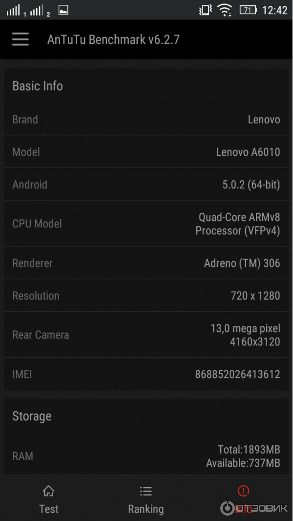 Смартфон Lenovo A6010 pro фото