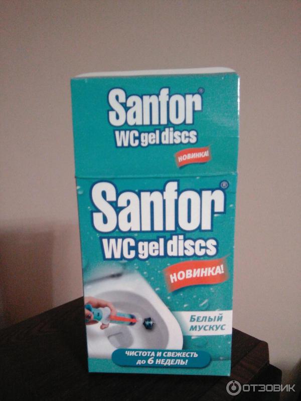 Гелевый очиститель унитаза Sanfor WC Gel Discs фото