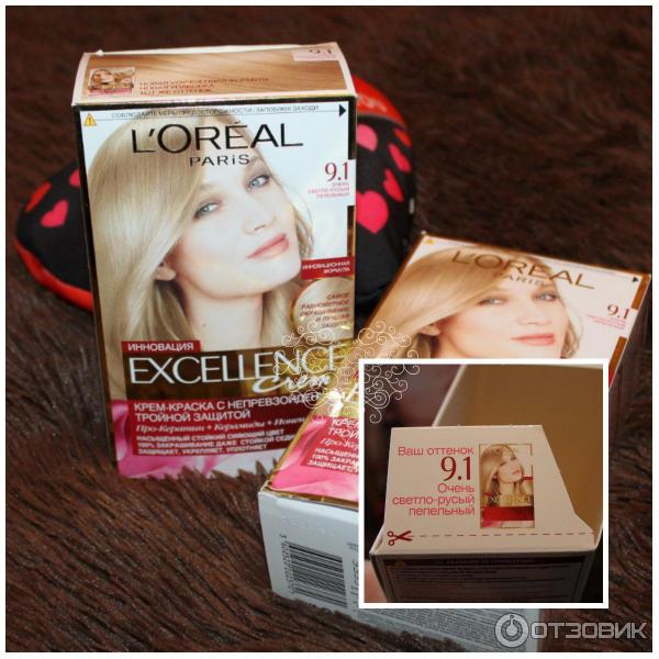 Краска экселанс 9.1. L'Oreal Paris Excellence 9.1. Краска для волос Loreal Excellence 9.1. Краска для волос лореаль экселанс 9.1. Краска для волос l'Oreal Paris Excellence 9.1 очень светло-русый пепельный.