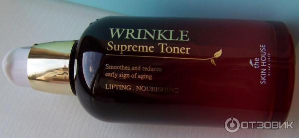 Wrinkle supreme. Тонер Wrinkle Supreme. The Skin House тонер. Тонер корейский с женьшенем. Сыворотка с женьшенем корейская.