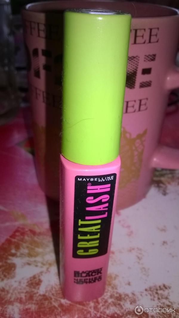 Тушь для ресниц Maybelline New York Great Lash Blackest Black Mascara фото