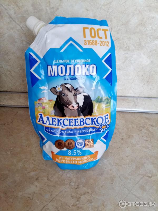 Цельное сгущенное молоко с сахаром Алексеевское фото