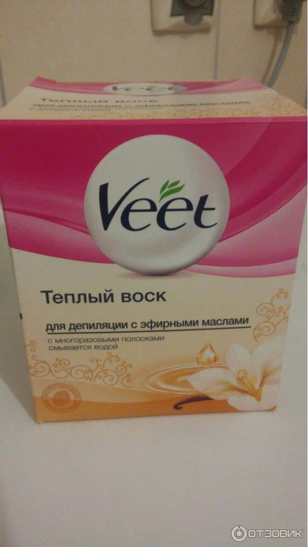 Тёплый воск для депиляции Veet с эфирные и маслами