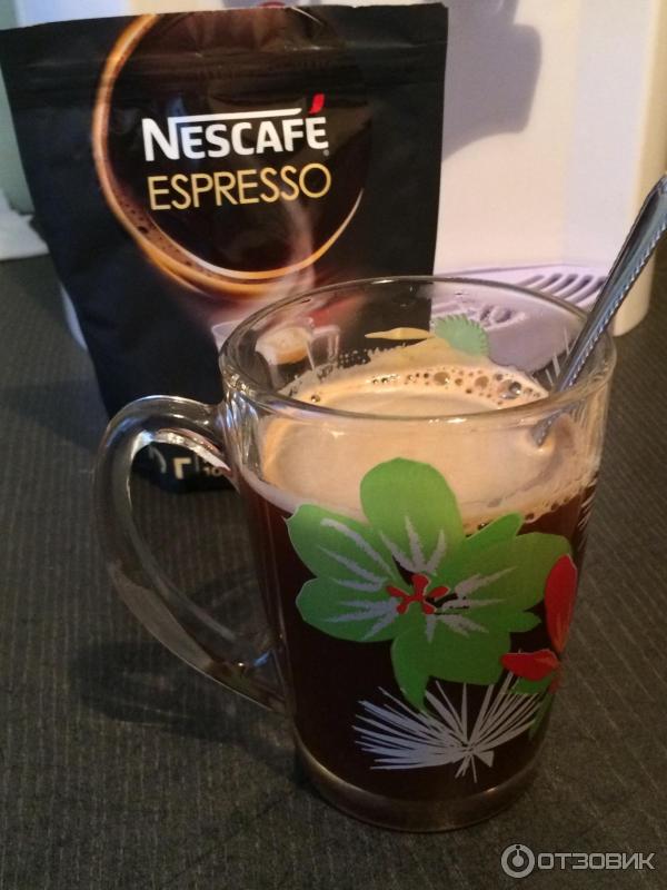 Растворимый кофе Nestle Nescafe Espresso нежная пенка крема фото