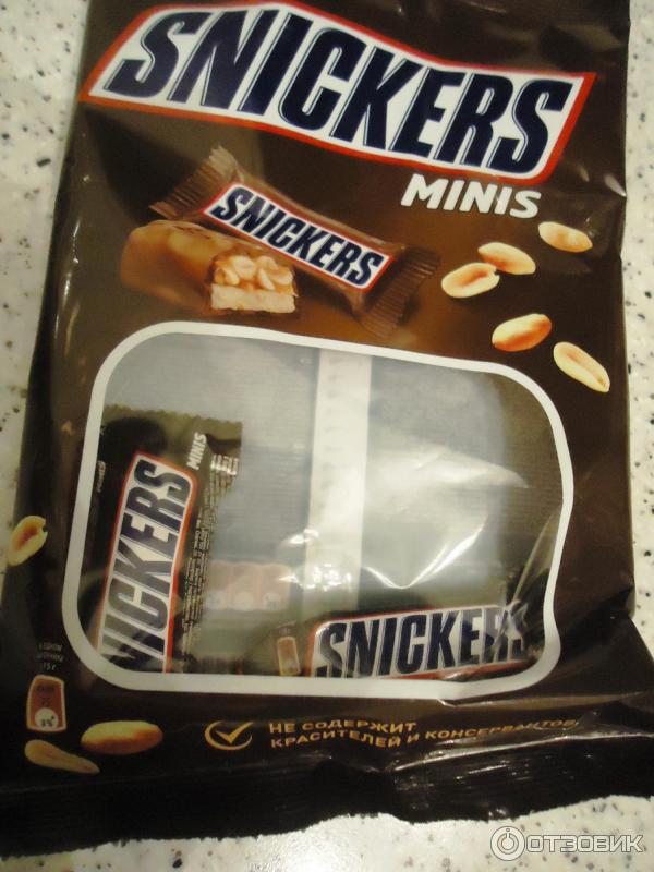 Шоколадный батончик Snickers Minis фото