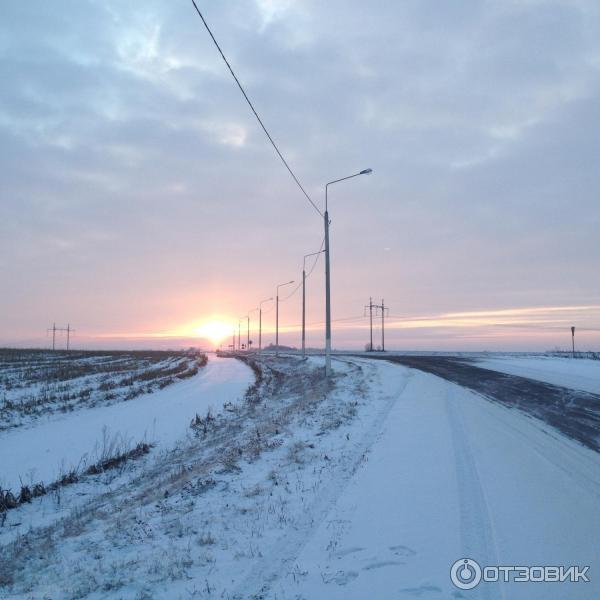 Дорога в Орловское Полесье зимой