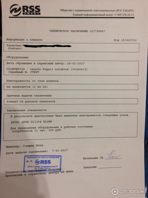 Акт неремонтопригодности