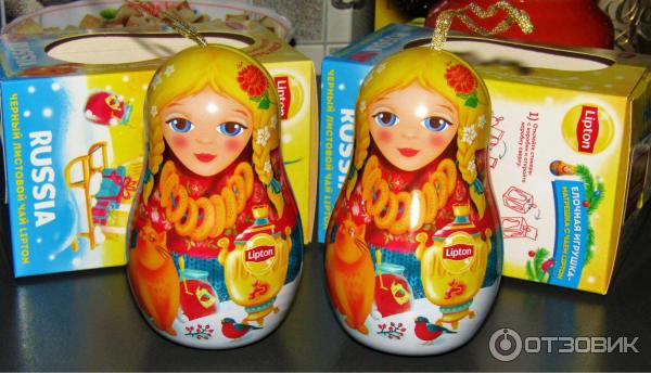 Чай Lipton Новогодняя игрушка-матрешка фото