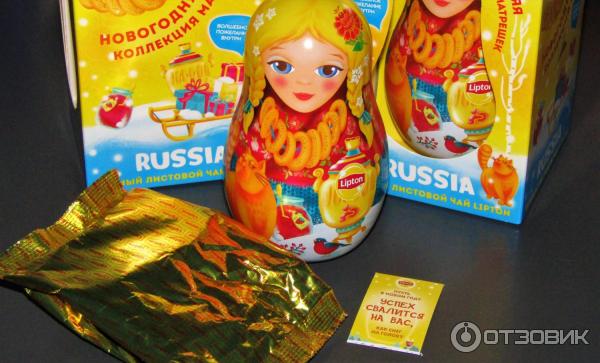 Чай Lipton Новогодняя игрушка-матрешка фото