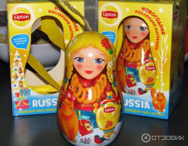 Чай Lipton Новогодняя игрушка-матрешка фото