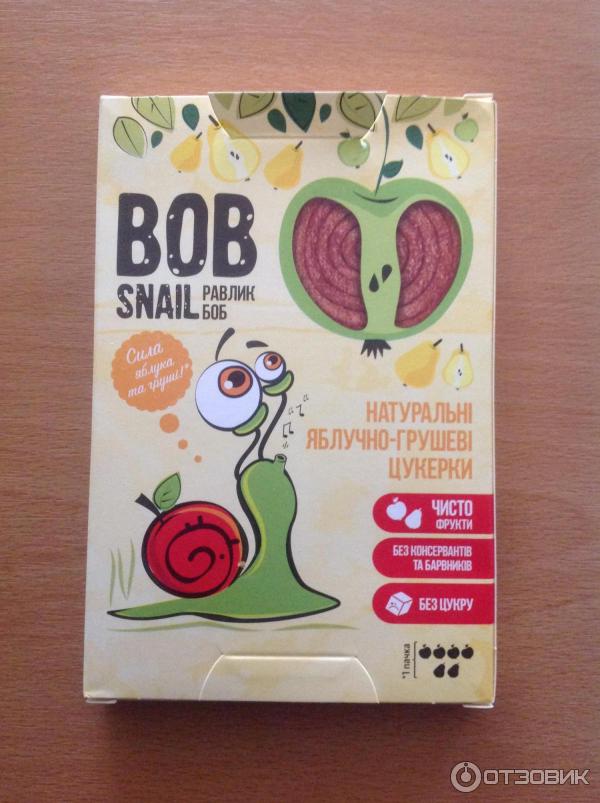 Натуральные яблочные конфеты Эко Снек Bob snail фото