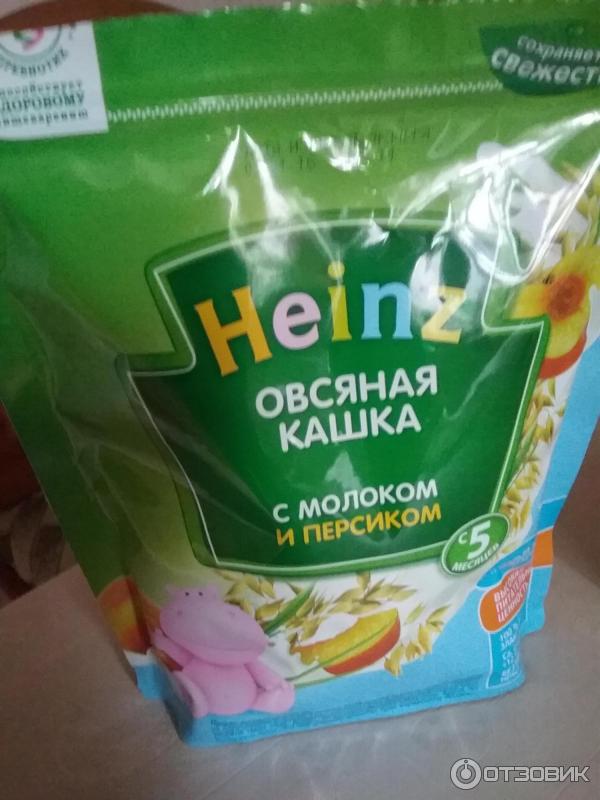 Овсяная кашка Heinz с персиком и молоком фото