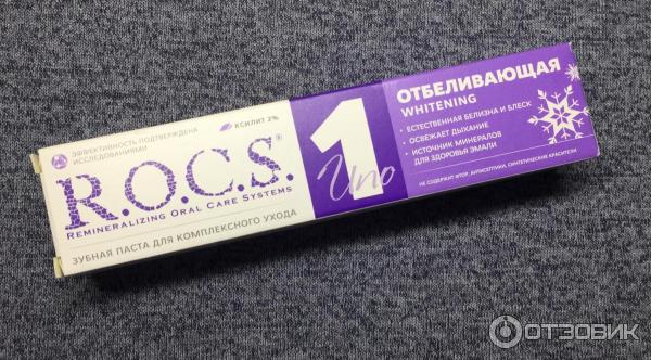 Зубная паста R.O.C.S. Uno Whitening фото