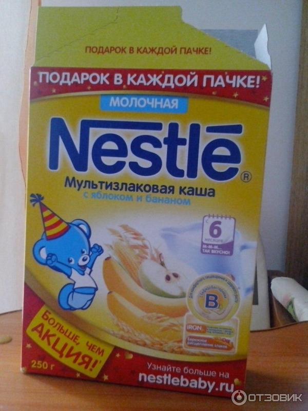 Мультизлаковая каша с бананом и яблоком Nestle фото